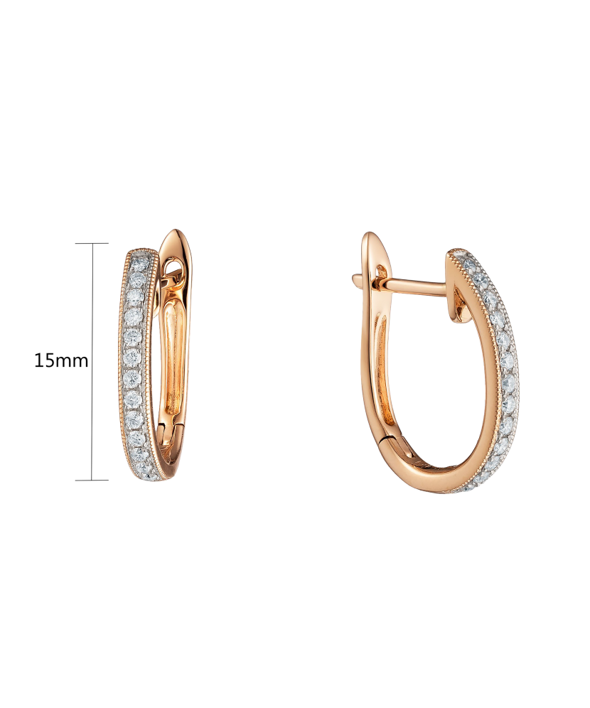 Золотые серьги с бриллиантами