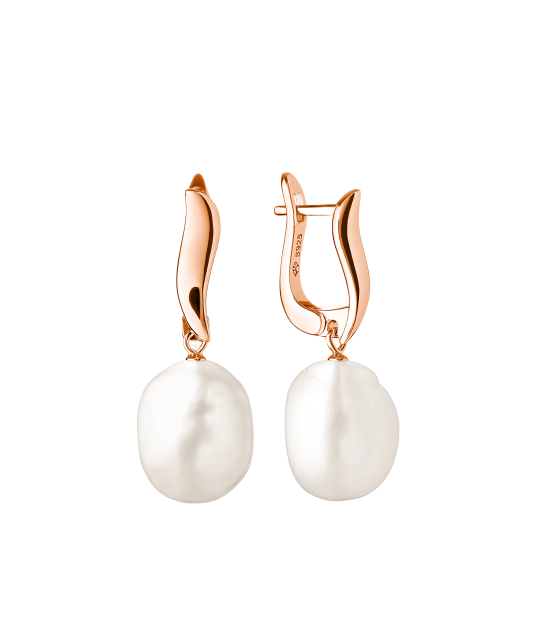 Серьги из серебра с жемчугом