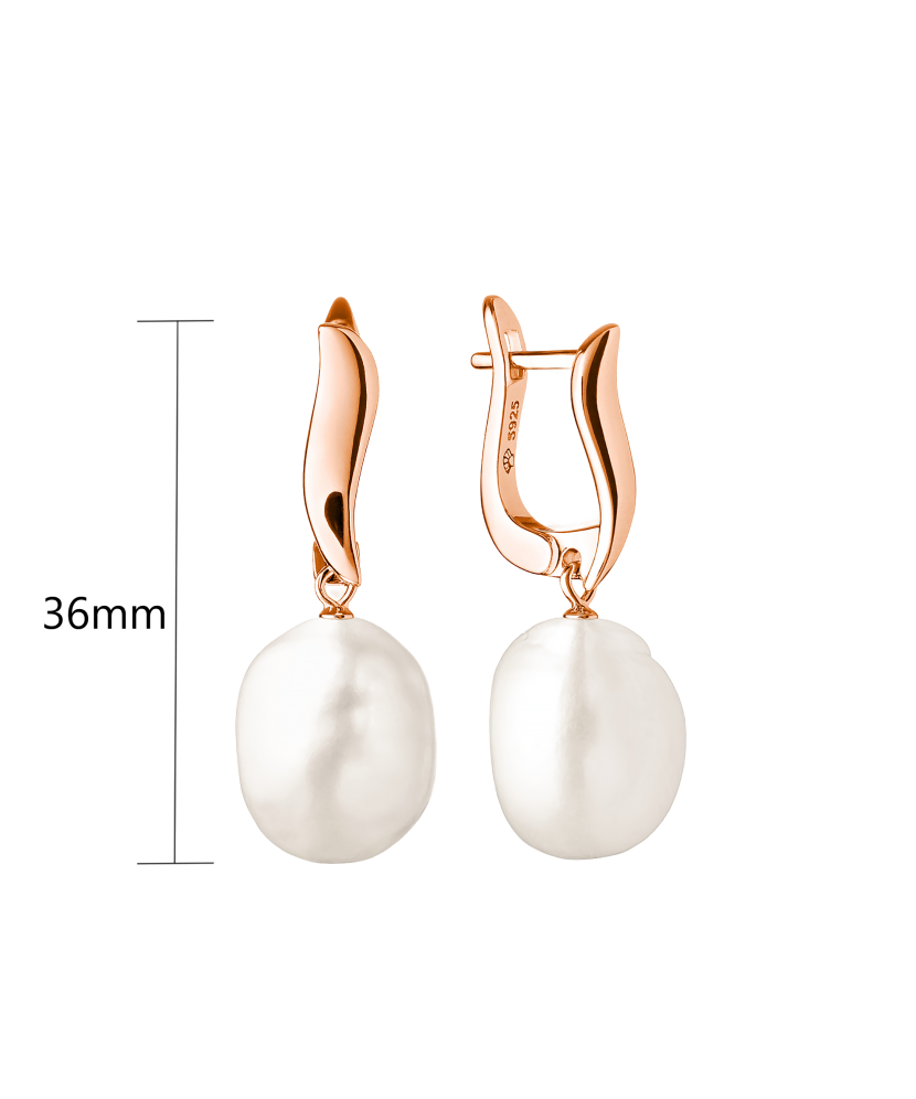 Hõbekõrvarõngad pärlitega