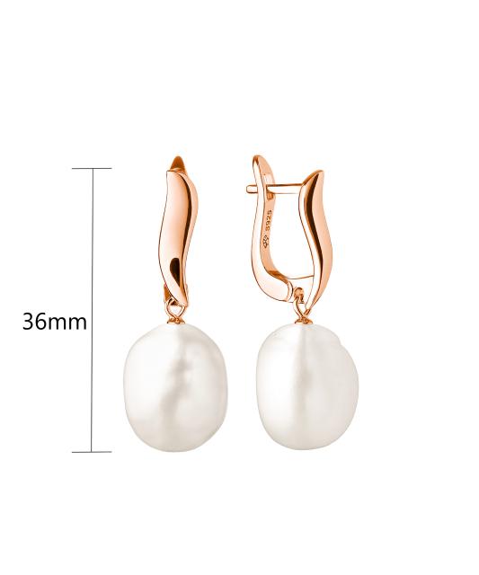 Серьги из серебра с жемчугом