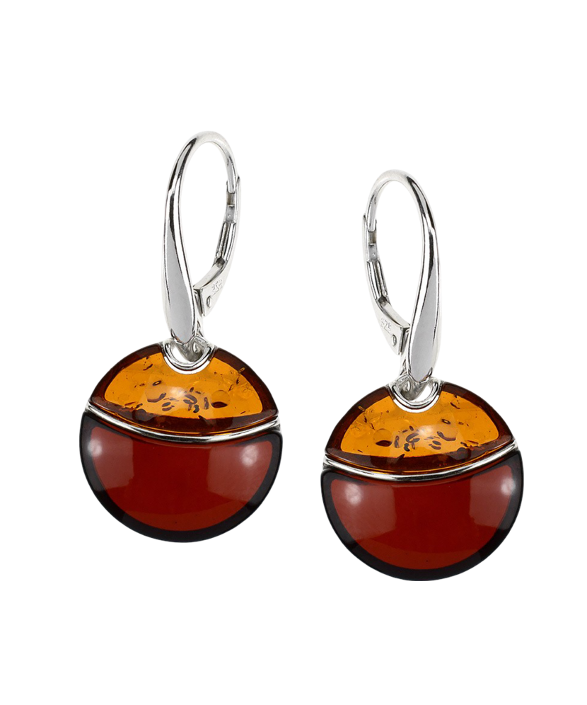 Hõbekõrvarõngad merevaiguga