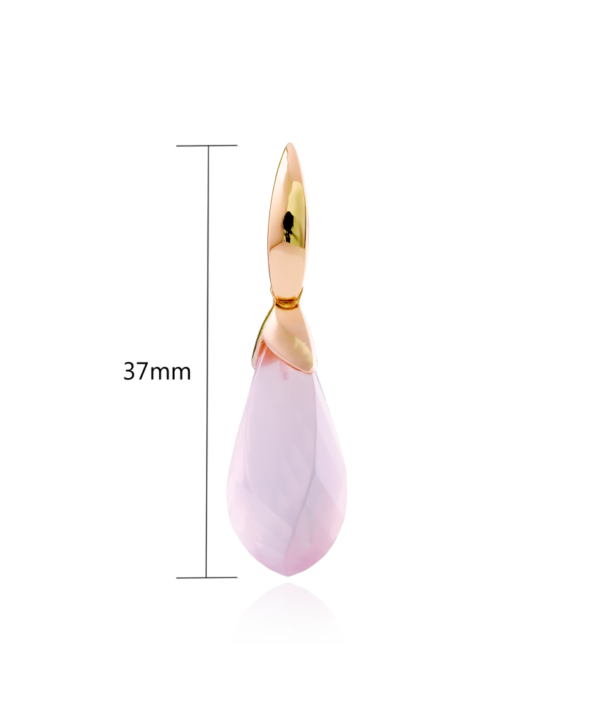 Kuldripats roosa kvartsiga