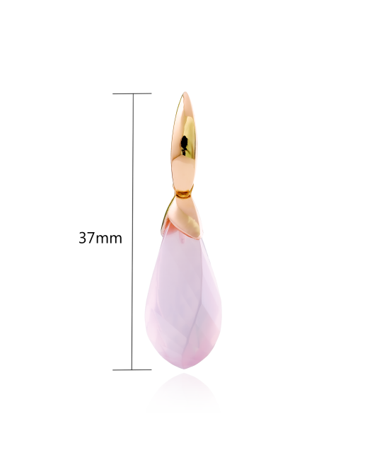 Kuldripats roosa kvartsiga