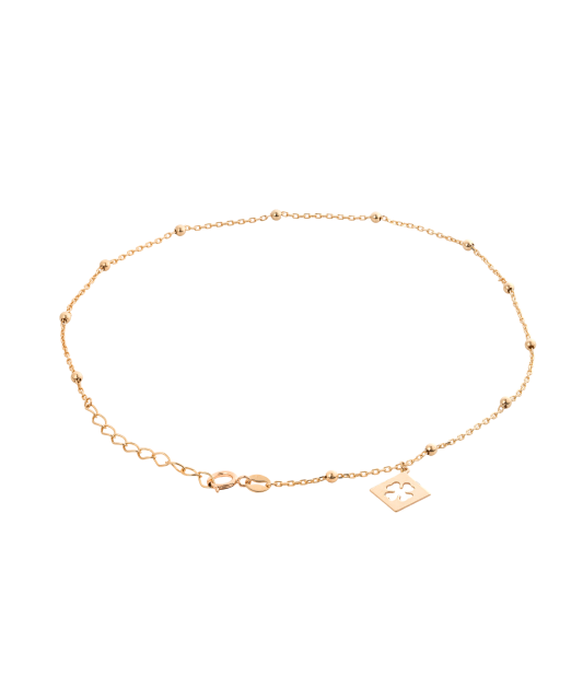 Kullast jalakett ripatsitega