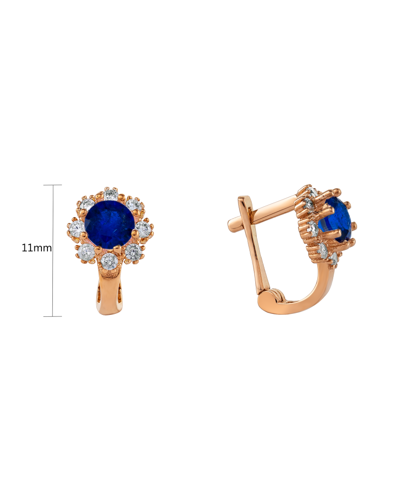 Kuldkõrvarõngad tsirkoonidega