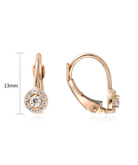 Kuldkõrvarõngad tsirkoonidega