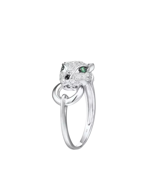 Hõbesõrmus tsirkoonidega ja spinelliga