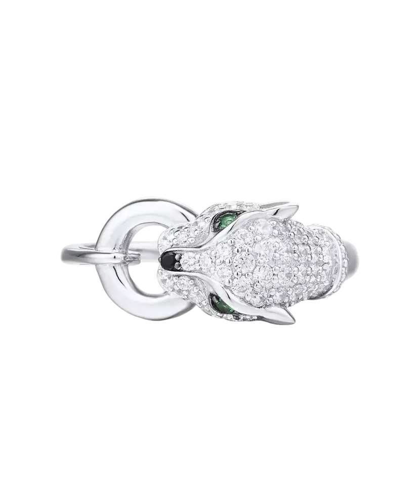 Hõbesõrmus tsirkoonidega ja spinelliga