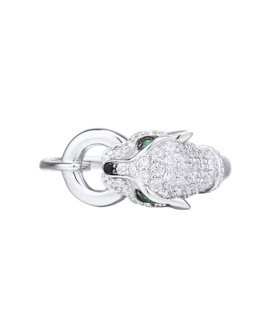 Hõbesõrmus tsirkoonidega ja spinelliga