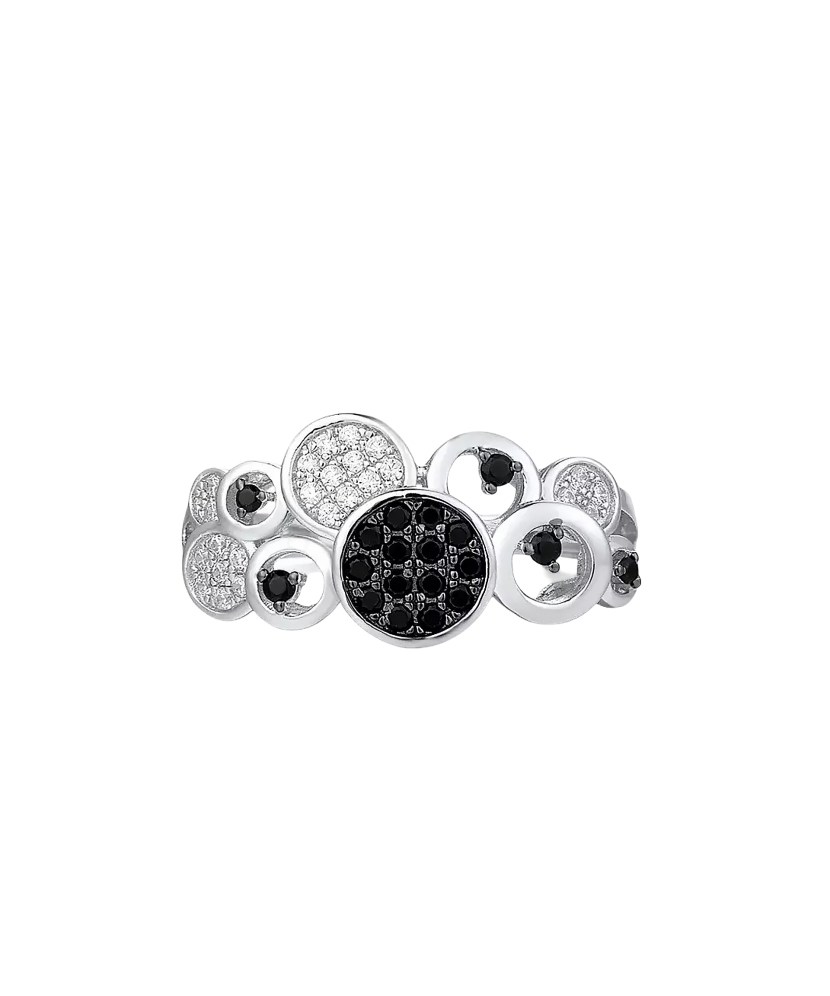 Hõbesõrmus tsirkoonidega ja spinelliga