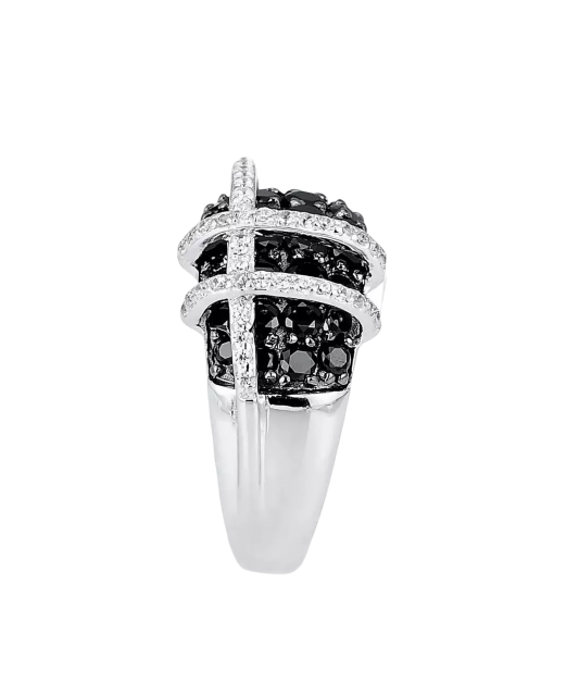 Hõbesõrmus tsirkoonidega ja spinelliga