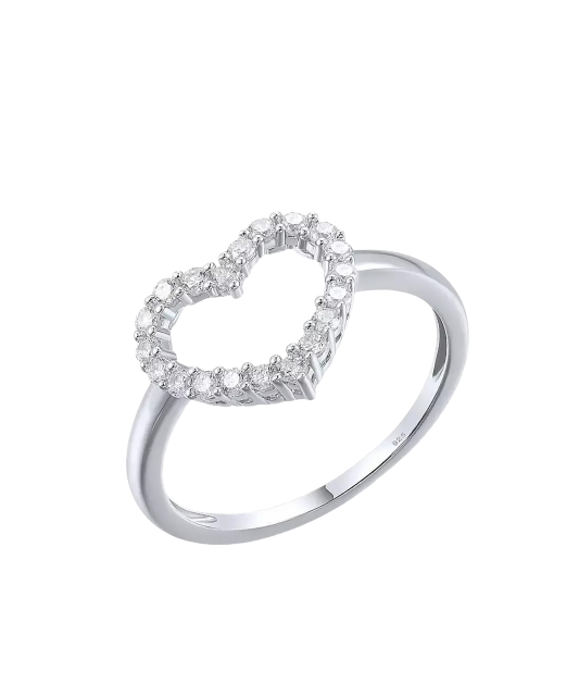 Hõbesõrmus tsirkoonidega