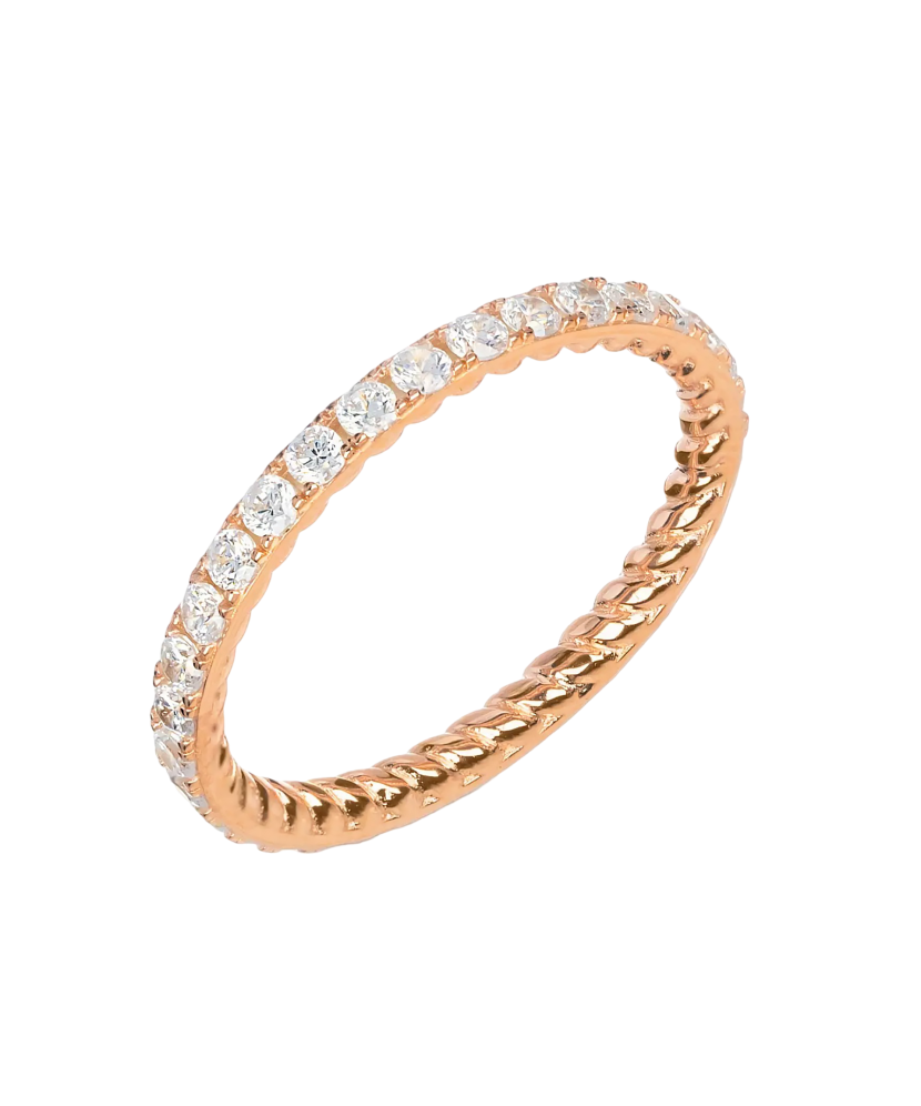 Kullatud Hõbesõrmus tsirkoonidega