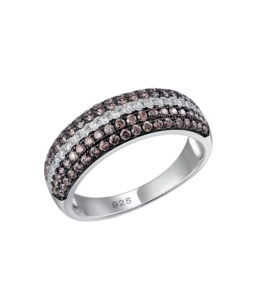 Hõbesõrmus tsirkoonidega ja spinelliga