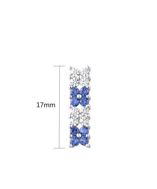 Серебряный подвеска с цирконами