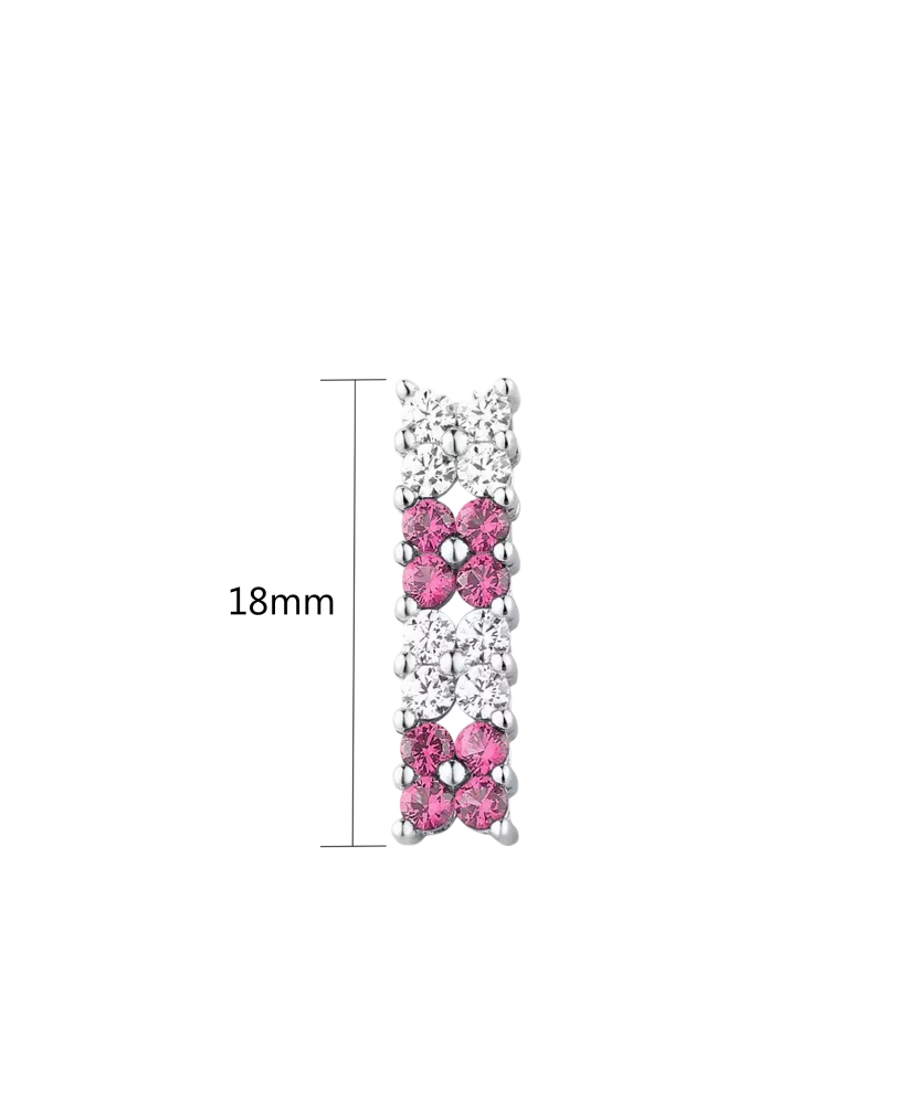 Hõbedast ripats nanorubiinide ja tsirkoonidega