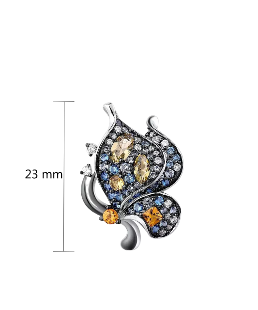 Hõbedast ripats tsirkoonidega ja spinellid "Liblikas"