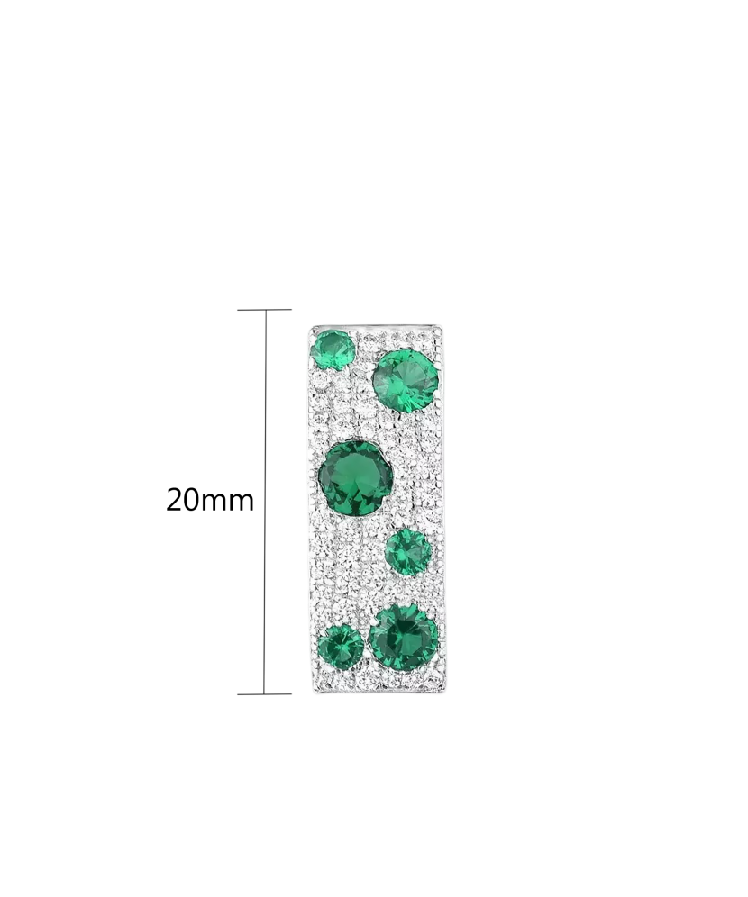 Подвеска из серебра со шпинелями и фианитами
