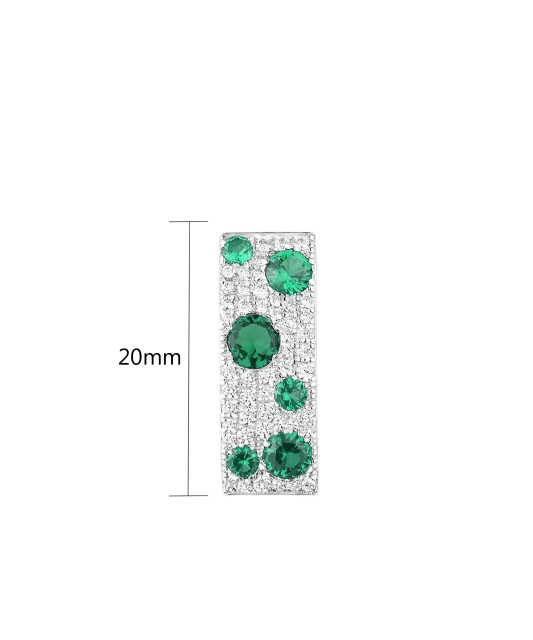 Подвеска из серебра со шпинелями и фианитами