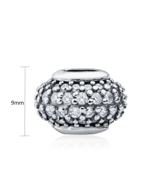 Универсальная серебряная подвеска с цирконами