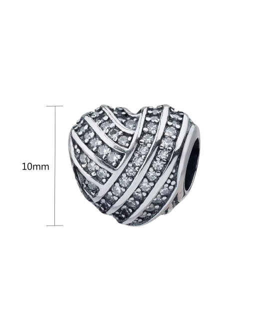 Универсальная серебряная подвеска с цирконами