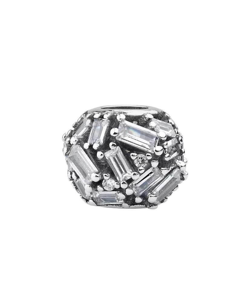 Универсальная серебряная подвеска с цирконами