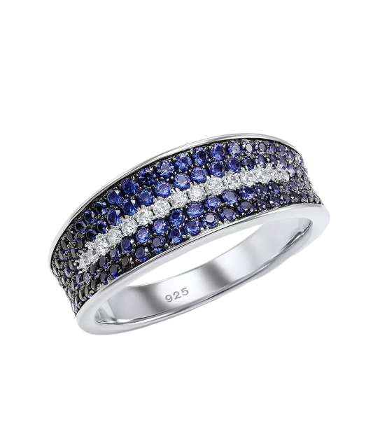 Hõbesõrmus tsirkoonidega