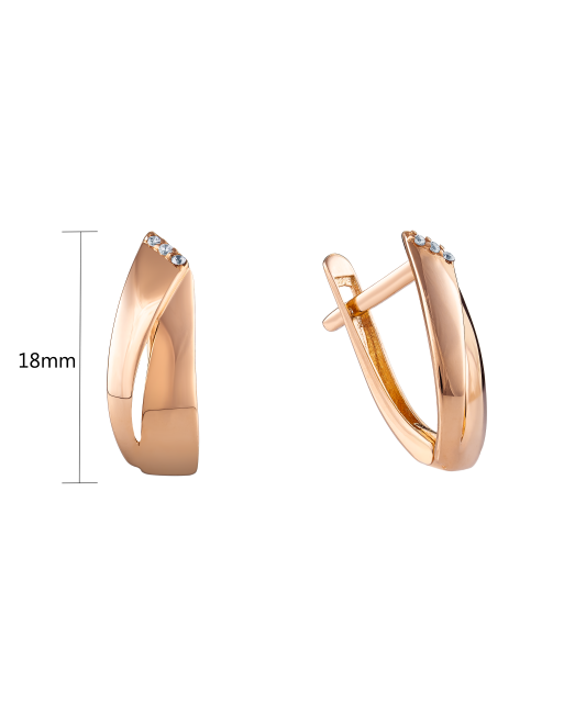 Kuldkõrvarõngad tsirkoonidega