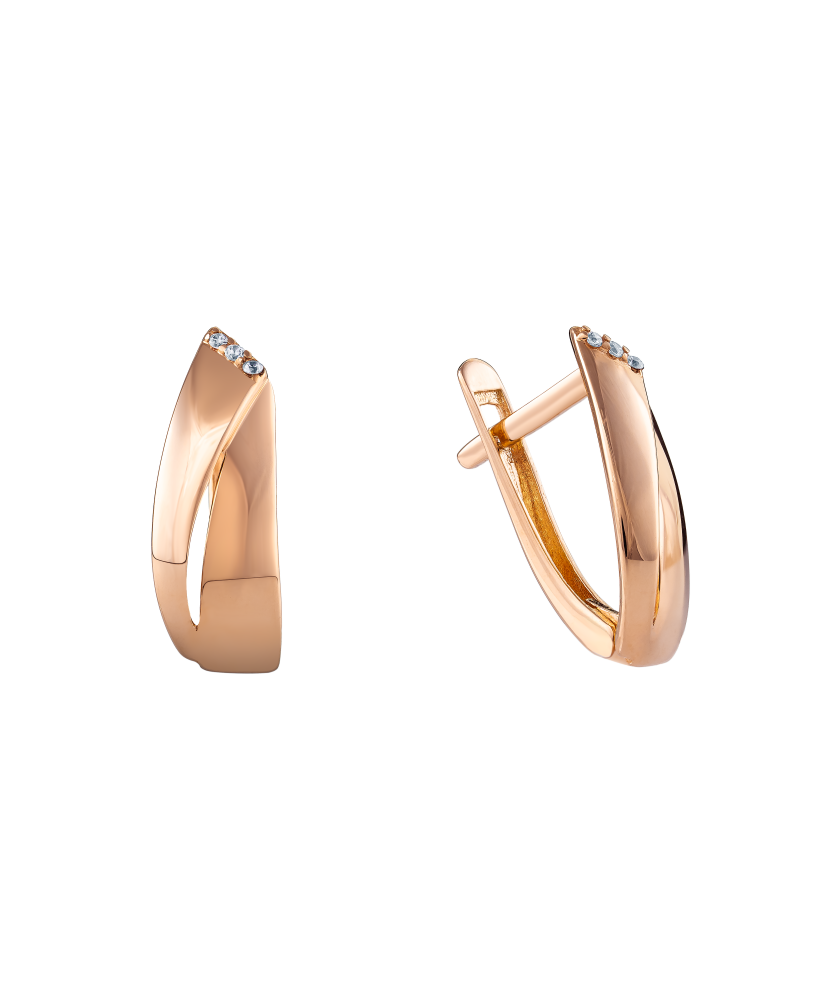 Kuldkõrvarõngad tsirkoonidega