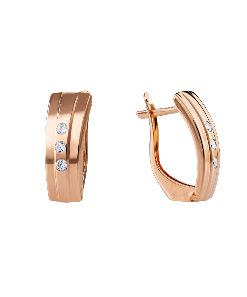 Kuldkõrvarõngad tsirkoonidega