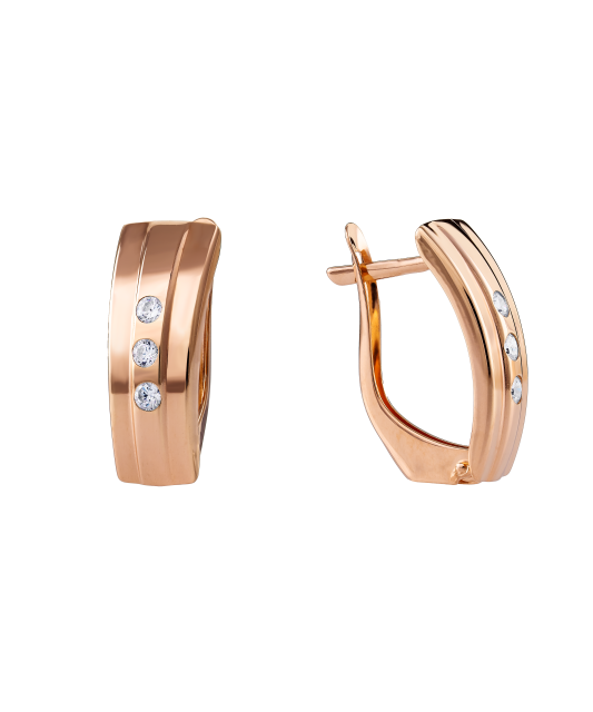 Kuldkõrvarõngad tsirkoonidega