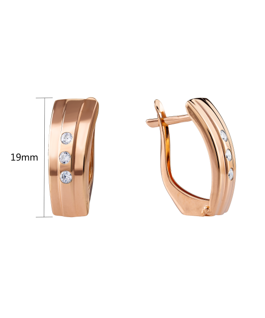 Kuldkõrvarõngad tsirkoonidega