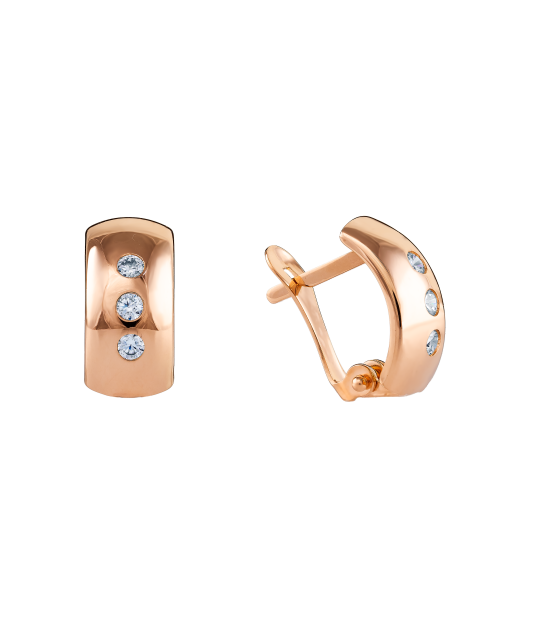 Kuldkõrvarõngad tsirkoonidega