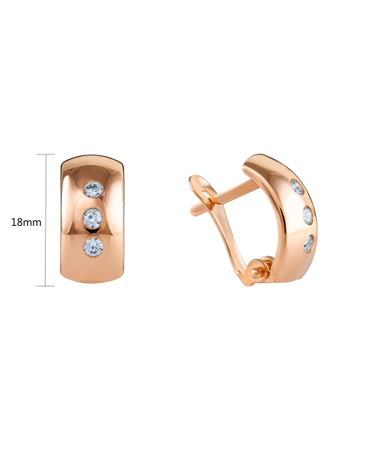 Kuldkõrvarõngad tsirkoonidega