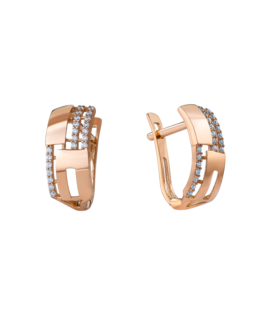 Kuldkõrvarõngad tsirkoonidega