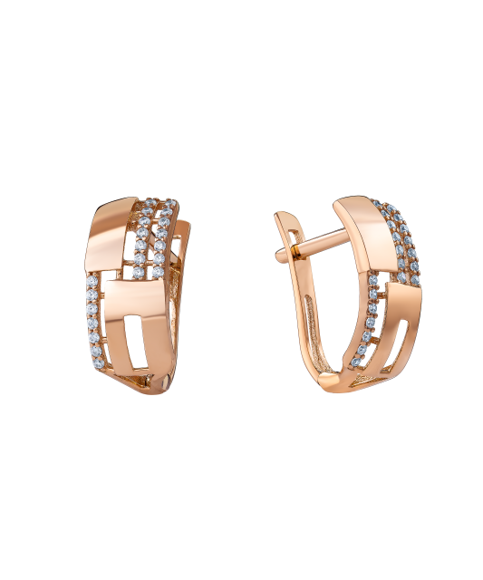 Kuldkõrvarõngad tsirkoonidega