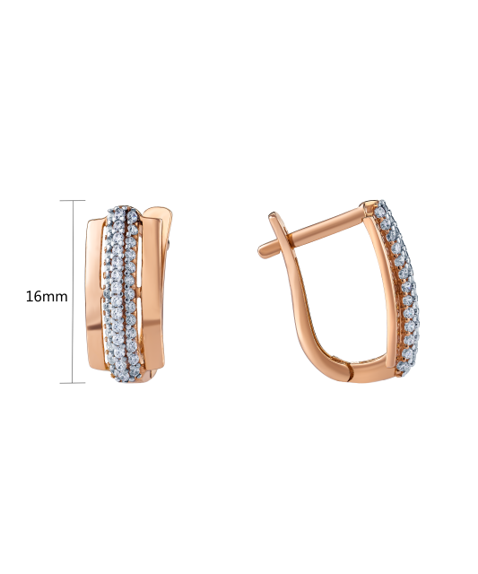 Kuldkõrvarõngad tsirkoonidega