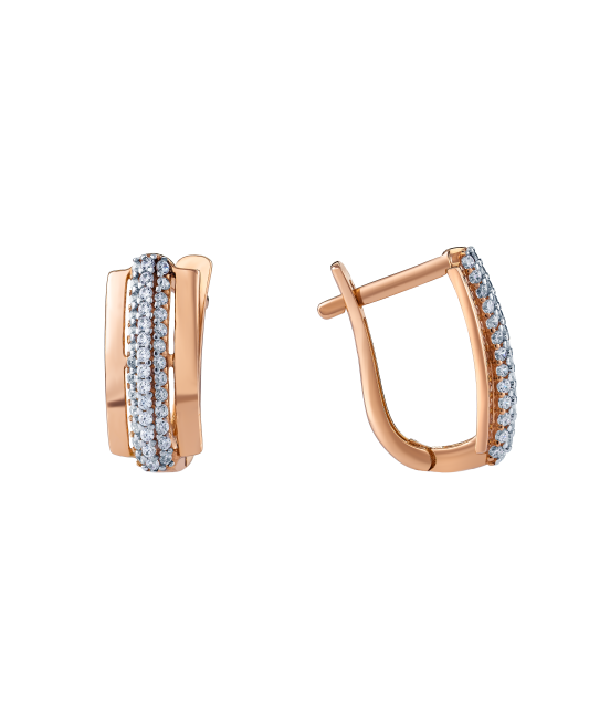 Kuldkõrvarõngad tsirkoonidega