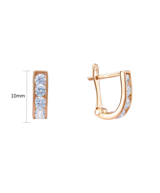 Laste Kuldkõrvarõngad tsirkoonidega