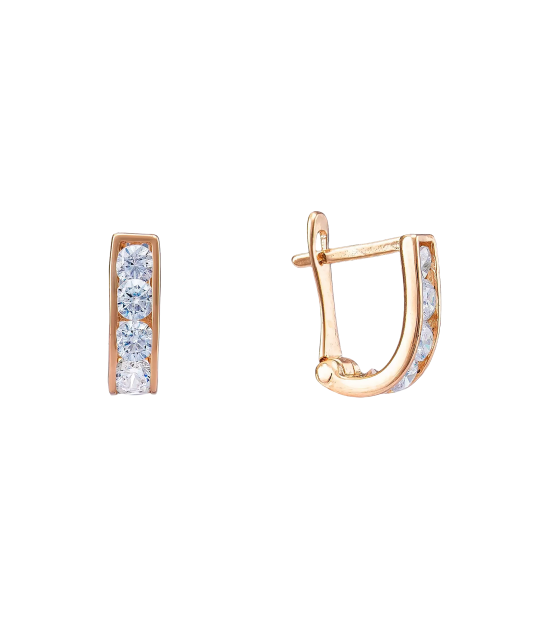 Laste Kuldkõrvarõngad tsirkoonidega