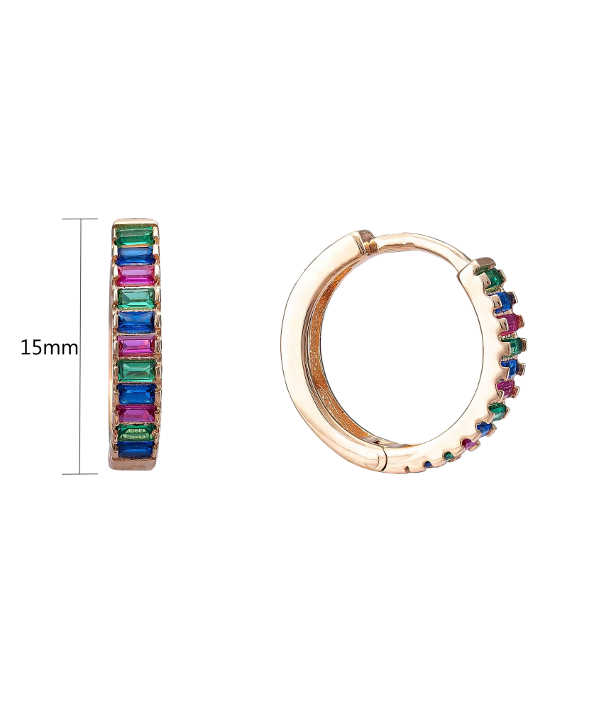 Kuldkõrvarõngad tsirkoonidega