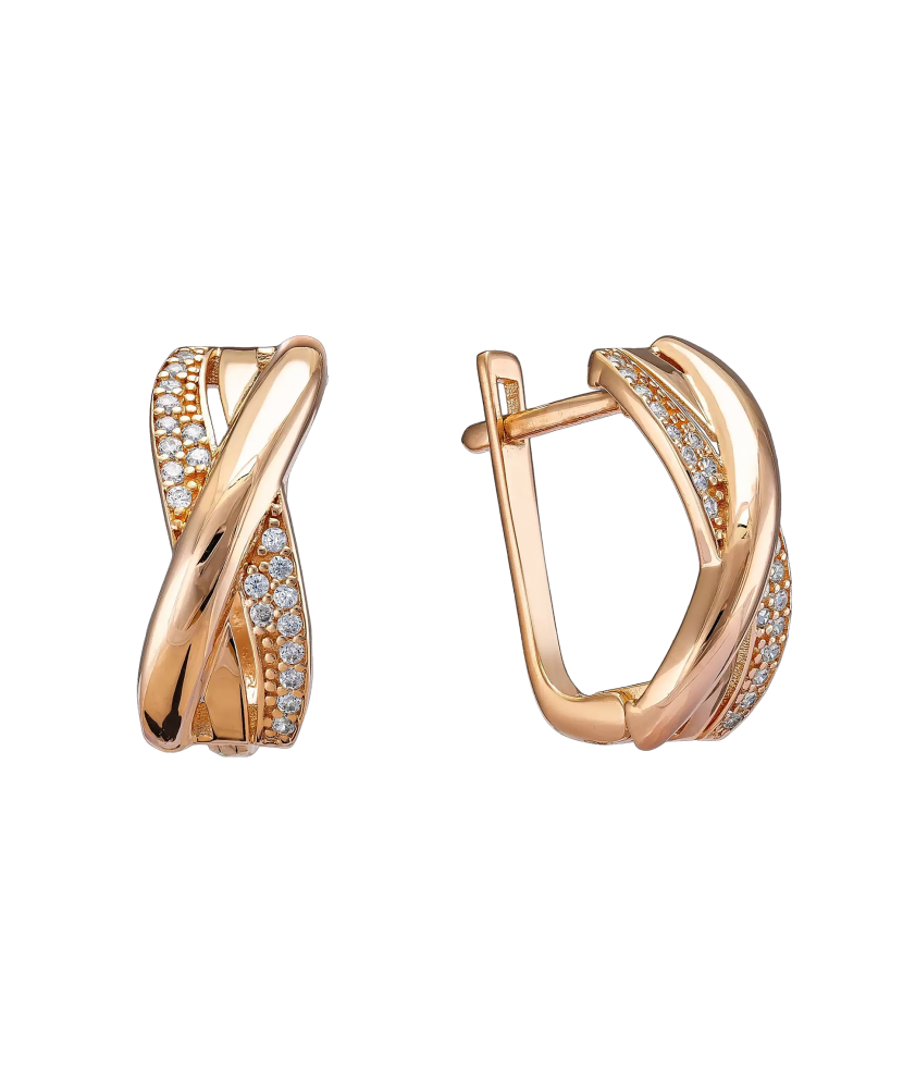 Kuldkõrvarõngad tsirkoonidega