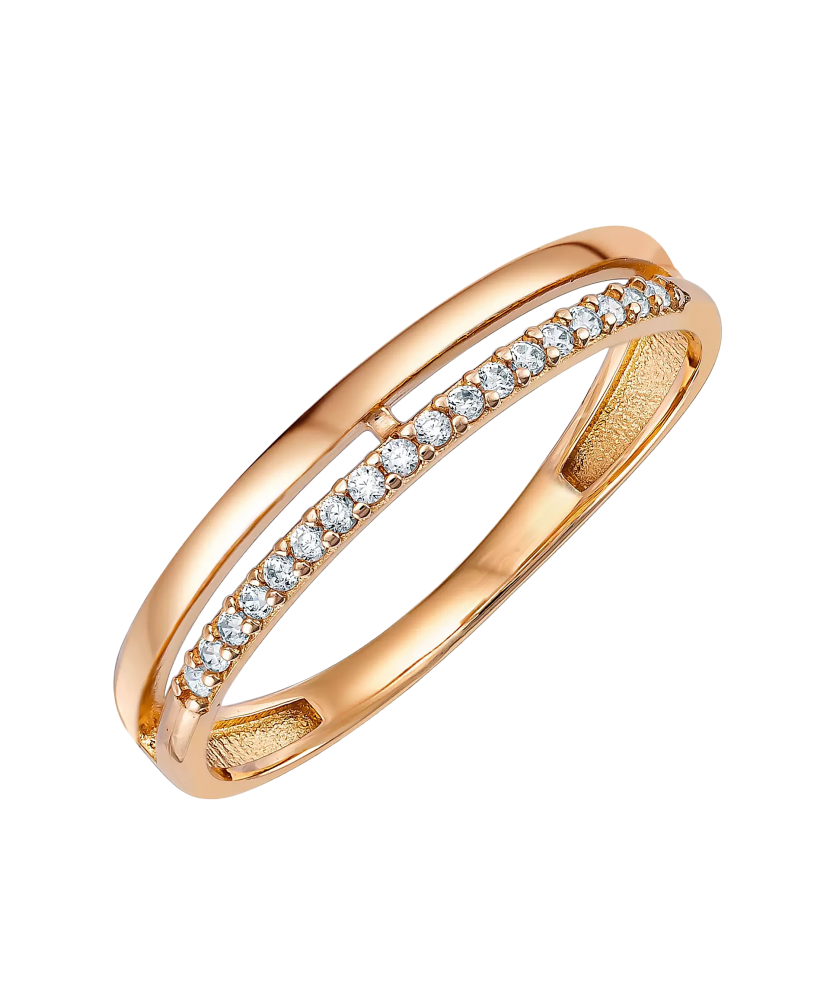 Золотое кольцо с цирконами