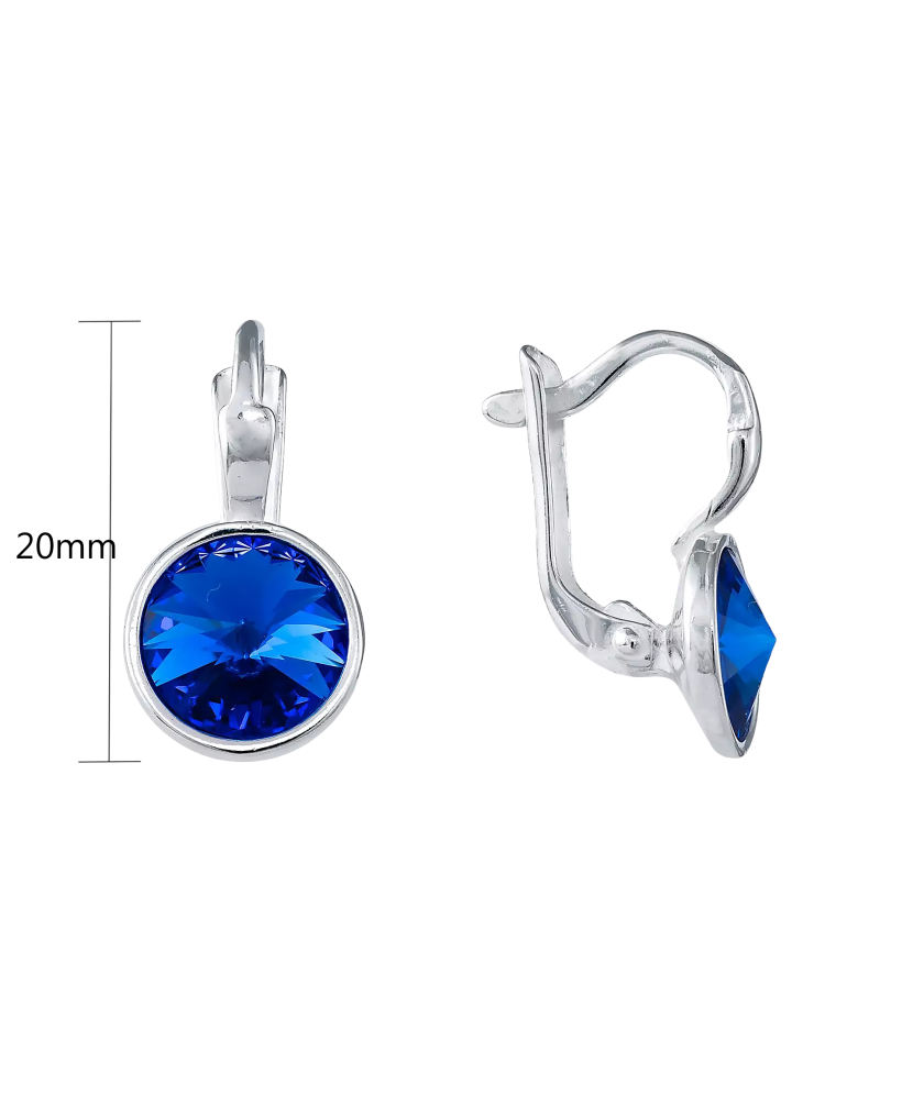 Серебряные серьги с кристаллами