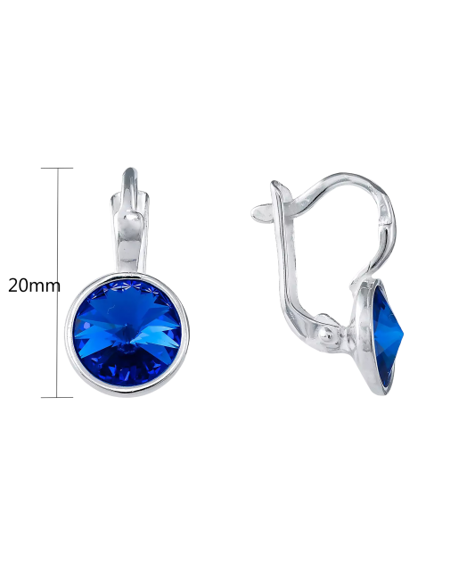 Hõbekõrvarõngad kristallidega