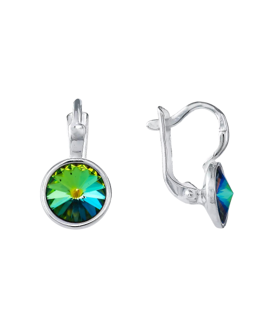 Серебряные серьги с кристаллами