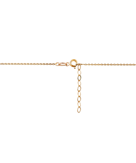 Золотая двойная цепочка с подвеской из циркона