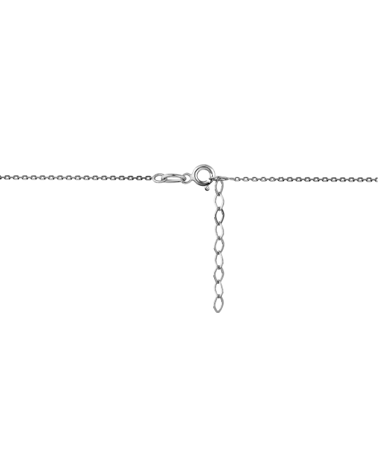 Valgest Kullast Kett Tsirkoonist Ripatsiga "Süda"