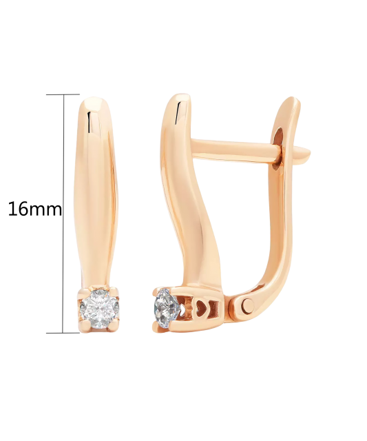 Kuldkõrvarõngad Briljantidega