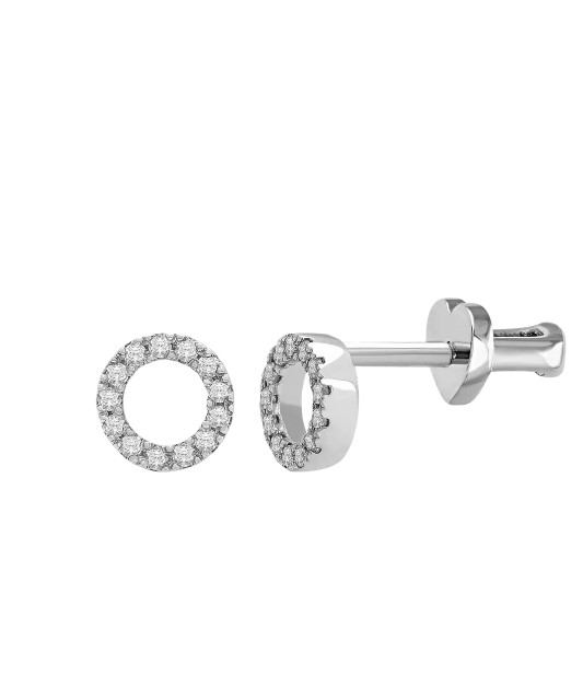 Valgest Kullast Kõrvarõngad Briljantidega